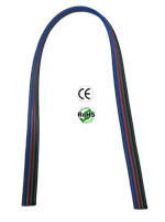 Wire, RGB Color, 4 Wires, 20 Awg, Stranded, 6 Inches