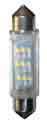 Festoon Super Bright Square 9 LED Light 1 1/2 Inches / 39 mm 12 VDC