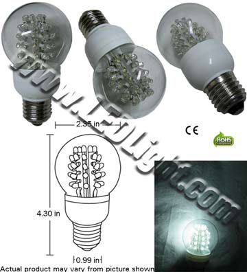 A19 Ultra Bright 40 1.5 Watt LED Light Bulb 120 VAC E26