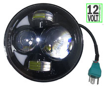 Headlight LED 5.75" 35 Watt High/Low Beam Round Motorcycle