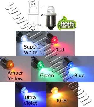 Light bulbs T4W BA9S LED 12V LEDx1 Bosma 3912 2 pieces -  -  motorcycle store