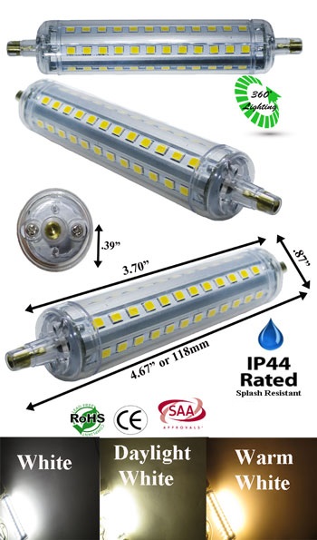 LAMPADINA .R7S LED 118MM-22mm 10w 360° 6000k - Forniture