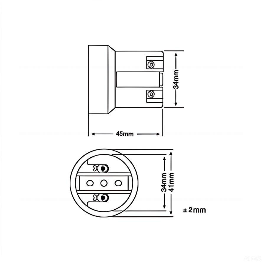 F519 E26/E27 Lamp Holder with screws