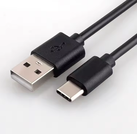 USB 2 .0 Black, 1M, USB A, Type-c, 3A , 480Mbps, Jacket PVC product 98489